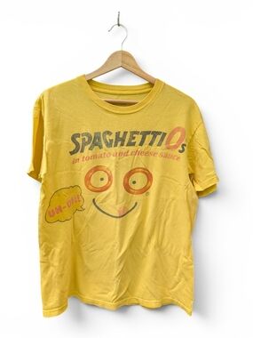 Vintage Spaghettios Short Sleeve Graphic Tee in Yellow